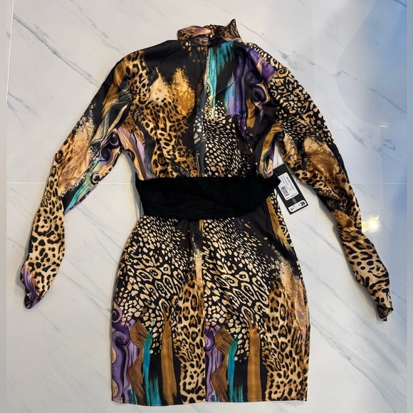 Guess by Marciano Purfecrion Print Dress Night Train Animal Size US 2/ EU 38 NWT - Picture 5 of 16